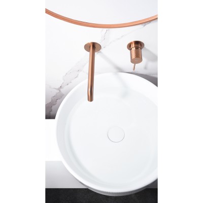 Εντοιχιζόμενη Μικτική Μπαταρία Νιπτήρος PVD Ροζ Χρυσό Ματ/ Χαλκού IMEX GENOVA GLG053/ORC