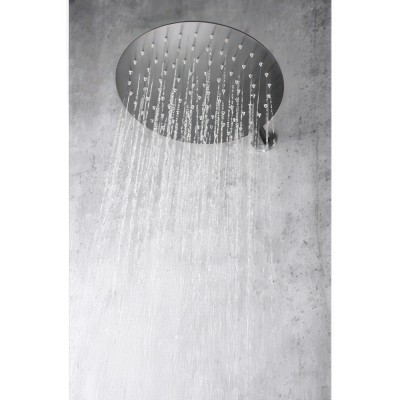 Σετ Εντοιχισμού Ντουζιέρας Θερμοστατική 2 Εξόδων με Μίκτη, Τηλέφωνο & Κεφαλή Στρόγγυλη Τοίχου Ø25εκ. PVD Black Gun Metal IMEX ASSEN GTA052/BGΜ