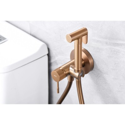 Εντοιχιζόμενη Μικτική Βρύση Πλύσης Μπιντέ PVD Ροζ Χρυσό Ματ/ Χαλκού IMEX LINE RDD038/ORC