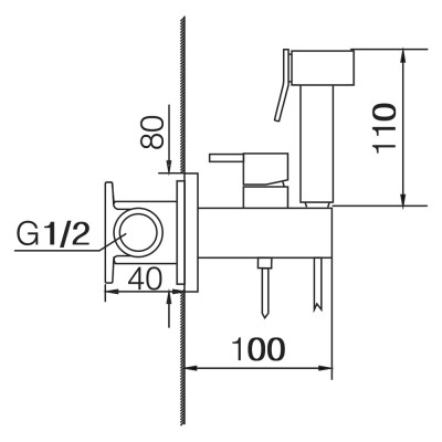 Εντοιχιζόμενη Μικτική Βρύση Πλύσης Μπιντέ Χρωμέ IMEX IRLANDA RDM003