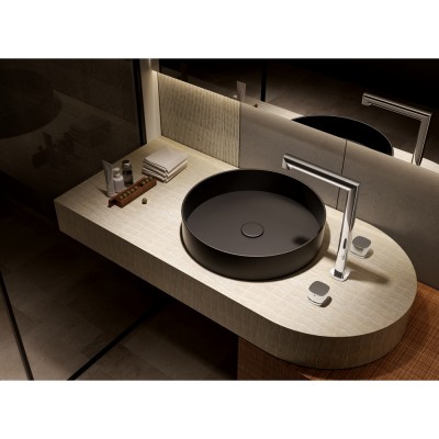 Μπαταρία Πάγκου 2 Λαβών H.276mm Μαύρο Ματ IMEX TOSCANA BAT064/NG