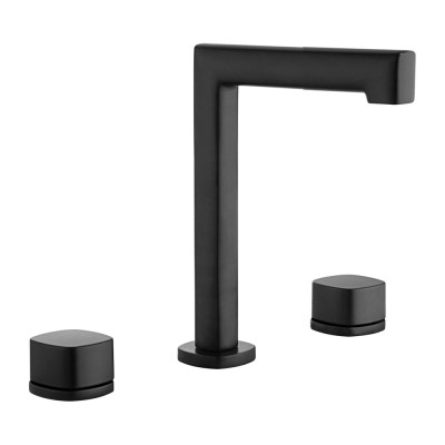 Μπαταρία Νιπτήρος 2 Λαβών H.188mm Μαύρο Ματ IMEX TOSCANA BBT064/NG