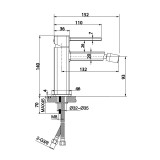 Αναμεικτική Μπαταρία Μπιντέ H.140mm Χρωμέ IMEX TOSCANA BDT064-2