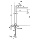 Αναμεικτική Μπαταρία Πάγκου H.290mm Χρυσό Ματ (PVD) IMEX TOSCANA BDT064-3OC