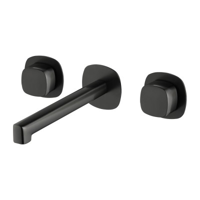 Εντοιχιζόμενη Μικτική Μπαταρία Νιπτήρος 2 Λαβών Black Gun Metal (PVD) IMEX TOSCANA BPT064/BGM