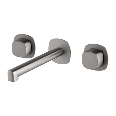 Εντοιχιζόμενη Μικτική Μπαταρία Νιπτήρος 2 Λαβών Νίκελ Ματ IMEX TOSCANA BPT064/NQ