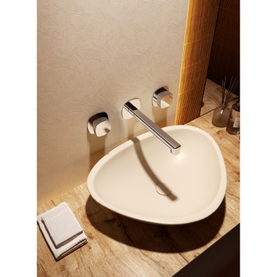 Εντοιχιζόμενη Μικτική Μπαταρία Νιπτήρος 2 Λαβών Ροζ Χρυσό Ματ/Χαλκού (PVD) IMEX TOSCANA BPT064/ORC