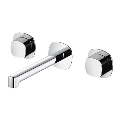 Εντοιχιζόμενη Μικτική Μπαταρία Νιπτήρος 2 Λαβών Χρωμέ IMEX TOSCANA BPT064