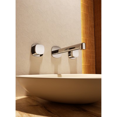 Εντοιχιζόμενη Μικτική Μπαταρία Νιπτήρος 2 Λαβών Χρωμέ IMEX TOSCANA BPT064