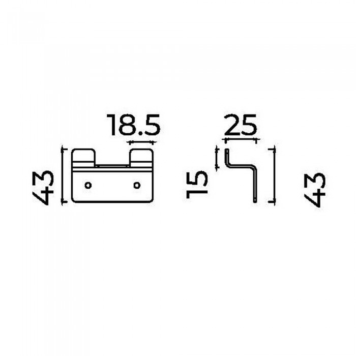 Άγκιστρο Μπάνιου Διπλό 66x43x25mm Χρυσό Ματ (PVD) IMEX FORM CAF008-01/OC