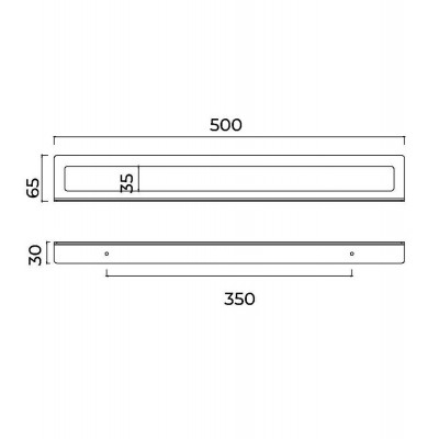 Πετσετοθήκη Μονή 500x65x30mm Χρωμέ IMEX FORM CAF008-04