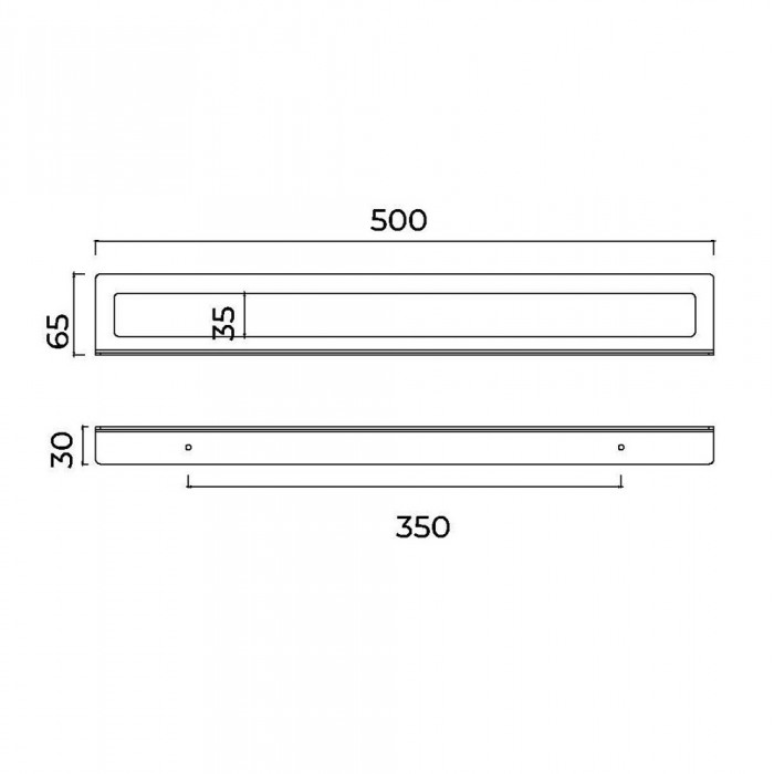 Πετσετοθήκη Μονή 500x65x30mm Νίκελ Ματ IMEX FORM CAF008-04/NQ