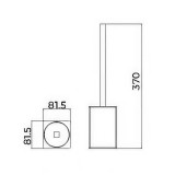 Επιδαπέδιο Πιγκάλ 370x81.5x81.5mm Ροζ Χρυσό Ματ/Χαλκού (PVD) IMEX FORM CAF008-06/ORC