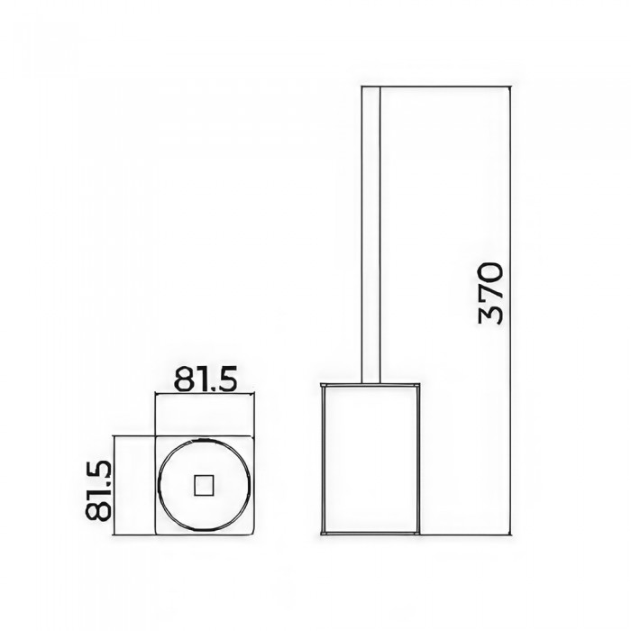Επιδαπέδιο Πιγκάλ 370x81.5x81.5mm Ροζ Χρυσό Ματ/Χαλκού (PVD) IMEX FORM CAF008-06/ORC