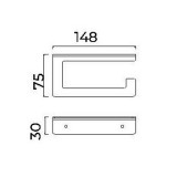 Χαρτοθήκη Μπάνιου 148x75x30mm Χρυσό Ματ (PVD) IMEX FORM CAF008-08/OC