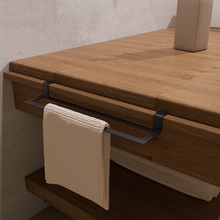 Πετσετοθήκη Κρεμαστή για έπιπλα 350x88x35mm Νίκελ Ματ IMEX FORM CAF008-10/NQ