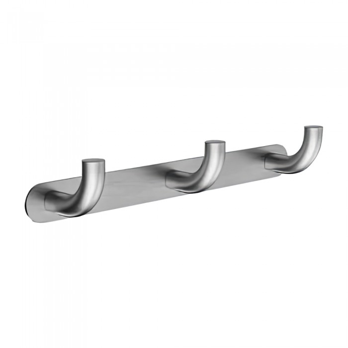 Άγκιστρο Μπάνιου Τριπλό 240x49x45mm Νίκελ Ματ IMEX PURE CAP005-02/NQ