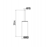 Επιδαπέδιο Πιγκάλ 354xØ80mm Νίκελ Ματ IMEX PURE CAP005-06/NQ