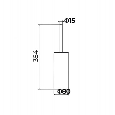 Επιδαπέδιο Πιγκάλ 354xØ80mm Μαύρο Ματ IMEX PURE CAP005-06/NG