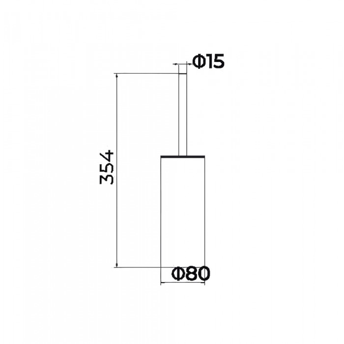 Επιδαπέδιο Πιγκάλ 354xØ80mm Νίκελ Ματ IMEX PURE CAP005-06/NQ