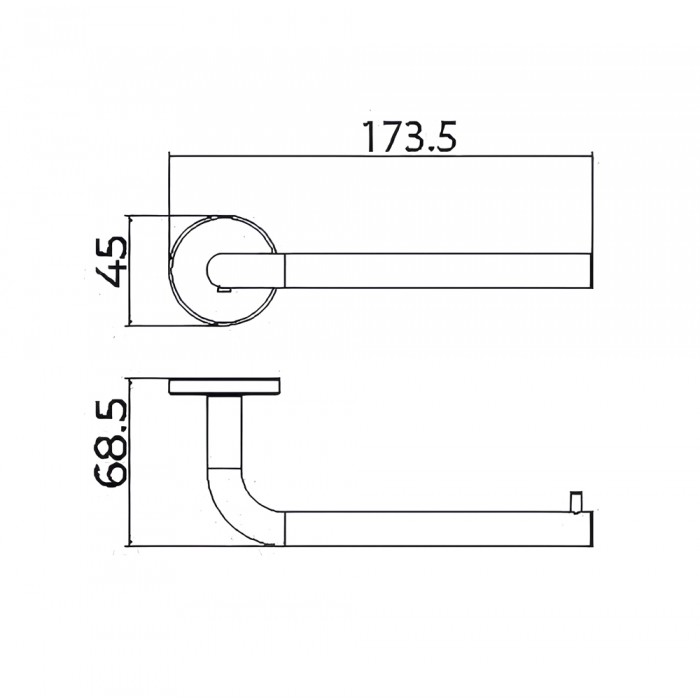 Χαρτοθήκη Μπάνιου 174x69x45mm Μαύρο Ματ IMEX PURE CAP005-08/NG