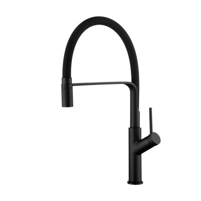 Μπαταρία Κουζίνας με Αποσπώμενο και Περιστρεφόμενο Ρουξούνι Μαύρο Ματ IMEX SENA GCE022/NG