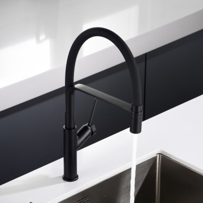 Μπαταρία Κουζίνας με Αποσπώμενο και Περιστρεφόμενο Ρουξούνι Μαύρο Ματ IMEX SENA GCE022/NG