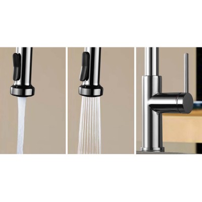 Μπαταρία Κουζίνας με Εύκαμπτο Σωλήνα 2 ροών Χρωμέ IMEX VENETO GCE029