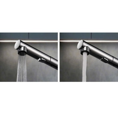 Μπαταρία κουζίνας με Αποσπώμενο Τηλέφωνο με σπιράλ 2 ροών Χρωμέ IMEX OPORTO GCE030