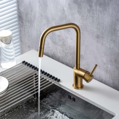 Μπαταρία κουζίνας με Αποσπώμενο Τηλέφωνο με σπιράλ Χρυσό Ματ (PVD) IMEX MONZA GCE039/OC