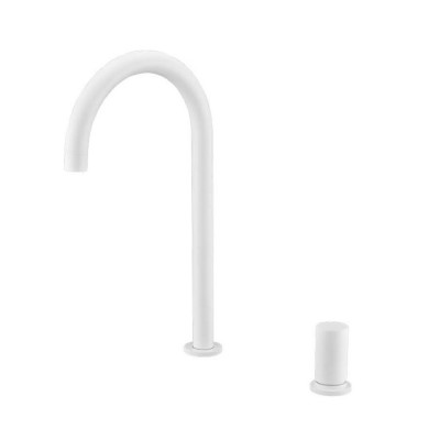 Μπαταρία Κουζίνας Πάγκου 2 οπών Λευκό Ματ IMEX MANACOR GCM001/BL