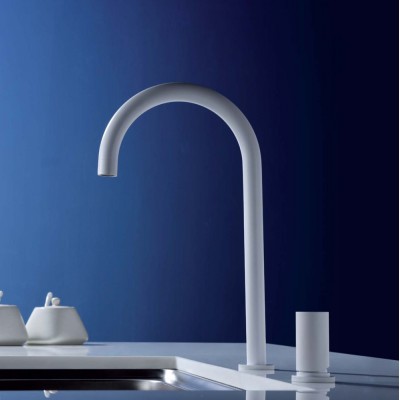 Μπαταρία Κουζίνας Πάγκου 2 οπών Λευκό Ματ IMEX MANACOR GCM001/BL