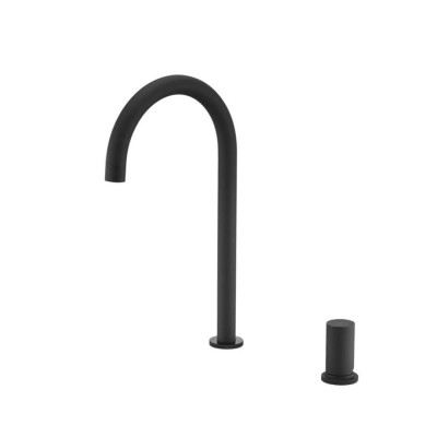 Μπαταρία Κουζίνας Πάγκου 2 οπών Μαύρο Ματ IMEX MANACOR GCM001/NG