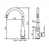 Μπαταρία Κουζίνας Μαύρο Ματ IMEX BELGICA GCZ044/NG