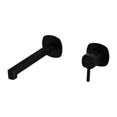 Εντοιχιζόμενη Μικτική Μπαταρία Νιπτήρος Μαύρο Ματ IMEX TOSCANA GLT064/NG