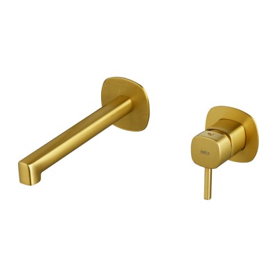 Εντοιχιζόμενη Μικτική Μπαταρία Νιπτήρος Χρυσό Ματ (PVD) IMEX TOSCANA GLT064/OC