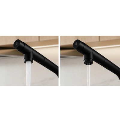 Μπαταρία κουζίνας OSMOSIS για Σύνδεση με παροχή φίλτρου κάτω πάγκου Μαύρο Ματ IMEX SPLIT Osmosis GOS005/NG