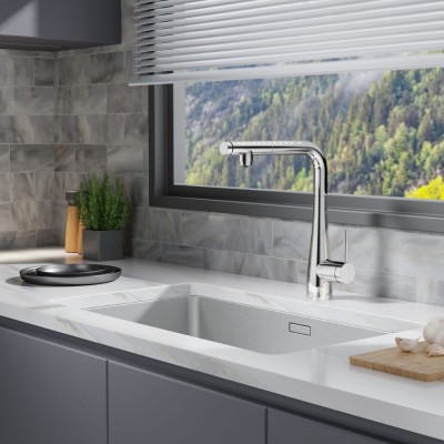 Μπαταρία κουζίνας OSMOSIS για Σύνδεση με παροχή φίλτρου κάτω πάγκου Χρωμέ IMEX SPLIT Osmosis GOS005