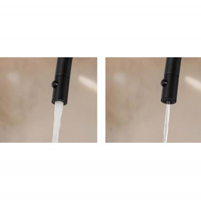 Μπαταρία κουζίνας OSMOSIS για Σύνδεση με παροχή φίλτρου κάτω πάγκου 2 ροών Μαύρο Ματ IMEX LAZIO Osmosis GOS006/NG