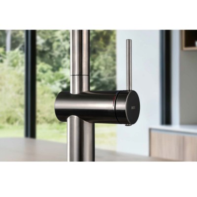 Μπαταρία κουζίνας OSMOSIS για Σύνδεση με παροχή φίλτρου κάτω πάγκου 2 ροών Νίκελ Ματ IMEX LAZIO Osmosis GOS006/NQ