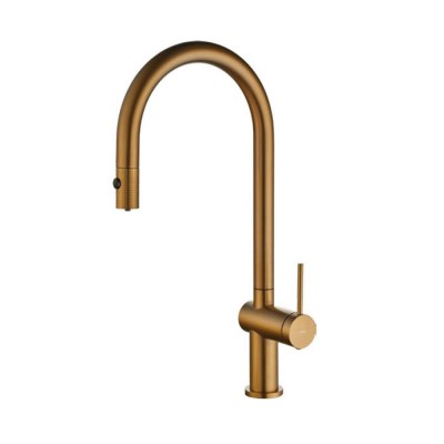 Μπαταρία κουζίνας OSMOSIS για Σύνδεση με παροχή φίλτρου κάτω πάγκου 2 ροών Ροζ Χρυσό Ματ/Χαλκού (PVD) IMEX LAZIO Osmosis GOS006/ORC