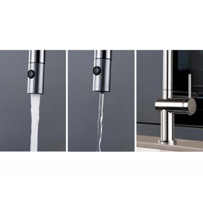 Μπαταρία κουζίνας OSMOSIS για Σύνδεση με παροχή φίλτρου κάτω πάγκου 2 ροών Χρωμέ IMEX LAZIO Osmosis GOS006