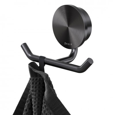 Άγκιστρο Διπλό 4,6cm OPAL GEESA Black Brushed PVD 7215-411