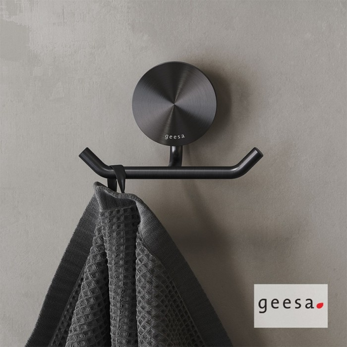 Άγκιστρο Διπλό 4,6cm OPAL GEESA Black Brushed PVD 7215-411