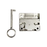 Κλειδαριά Επίπλων Κουτιαστή με 2.5cm κέντρο Νίκελ Import Hellas