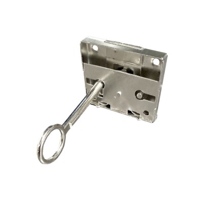 Κλειδαριά Επίπλων Κουτιαστή με 2.5cm κέντρο Νίκελ Import Hellas