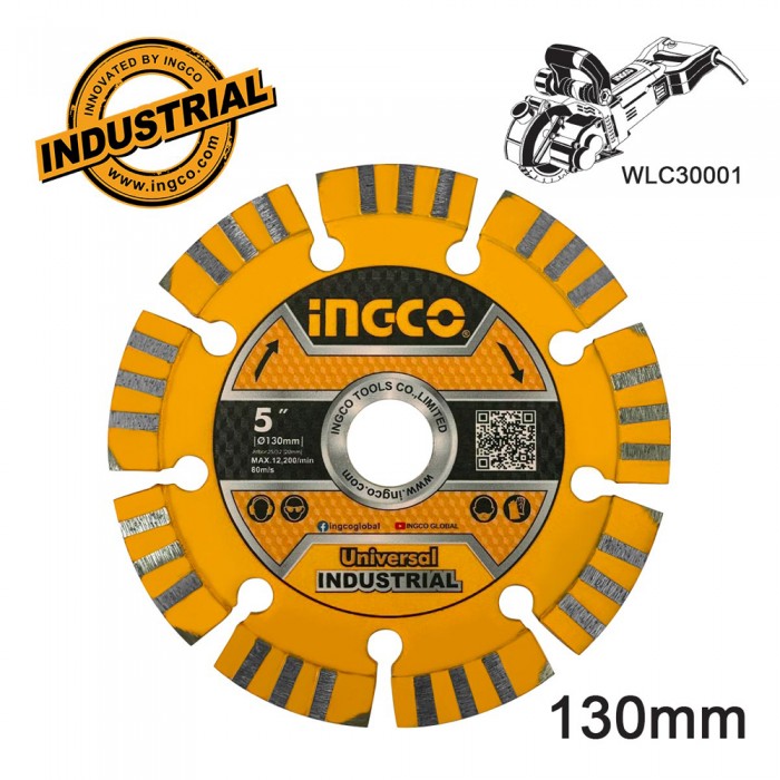 Διαμαντόδισκος Δομικών Γενικής Χρήσης 130mm INGCO DMD011301