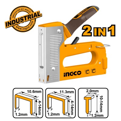 2 σε 1 Καρφωτικό - Συρραπτικό Χειρός Β.Τ. INGCO HSG1408