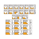 Μαχαίρια Ρούτερ Σετ 24 τεμ. Πλήρες INGCO AKRT24062