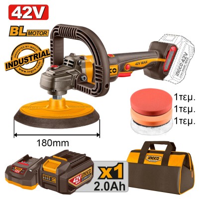 Αλοιφαδόρος Μπαταρίας 42V Li-Ion INGCO APLI42181E